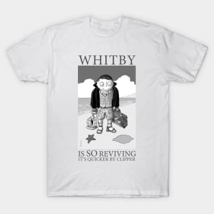 Vampire Dracula Travels To Whitby Beach For Halloween T-Shirt